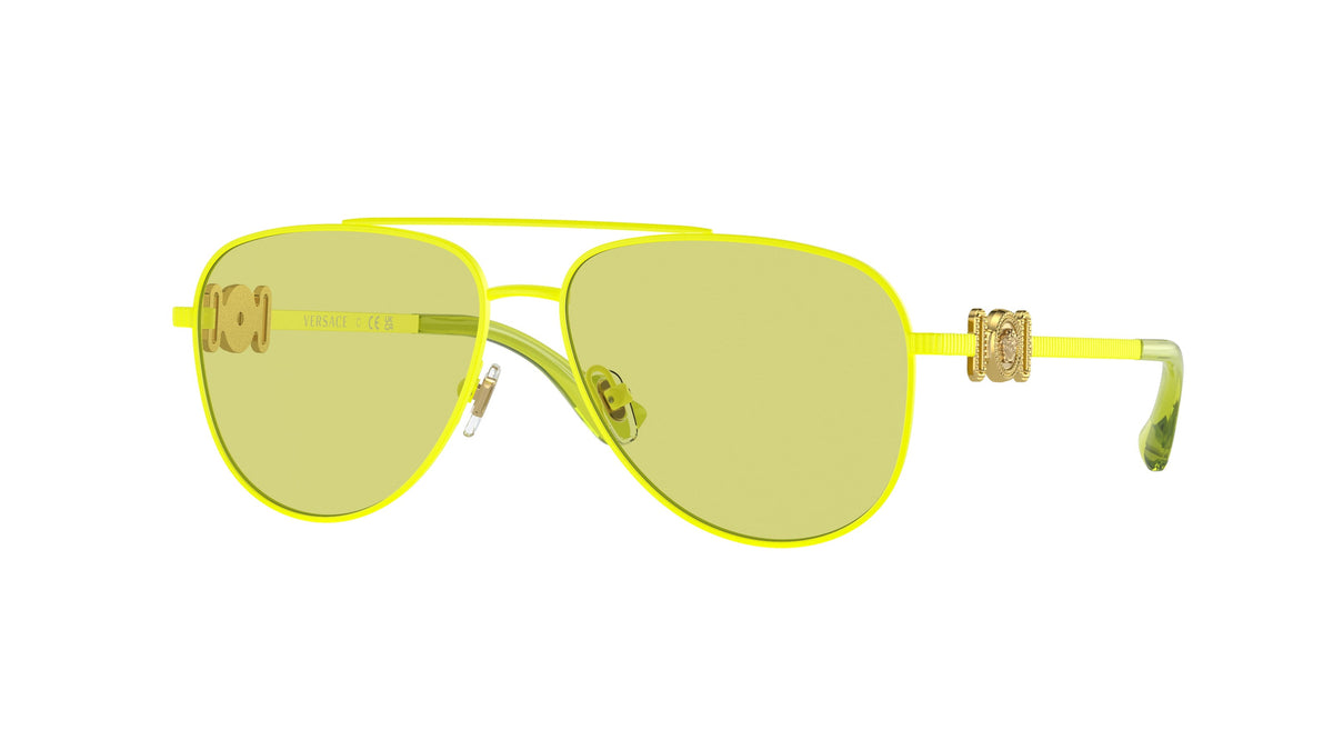 Versace Kids VK2002 1494/2 Jaune fluo mat - vue trois-quarts